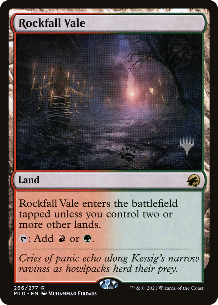 Rockfall Vale (Promo Pack) [Innistrad: Midnight Hunt Promos] Foil