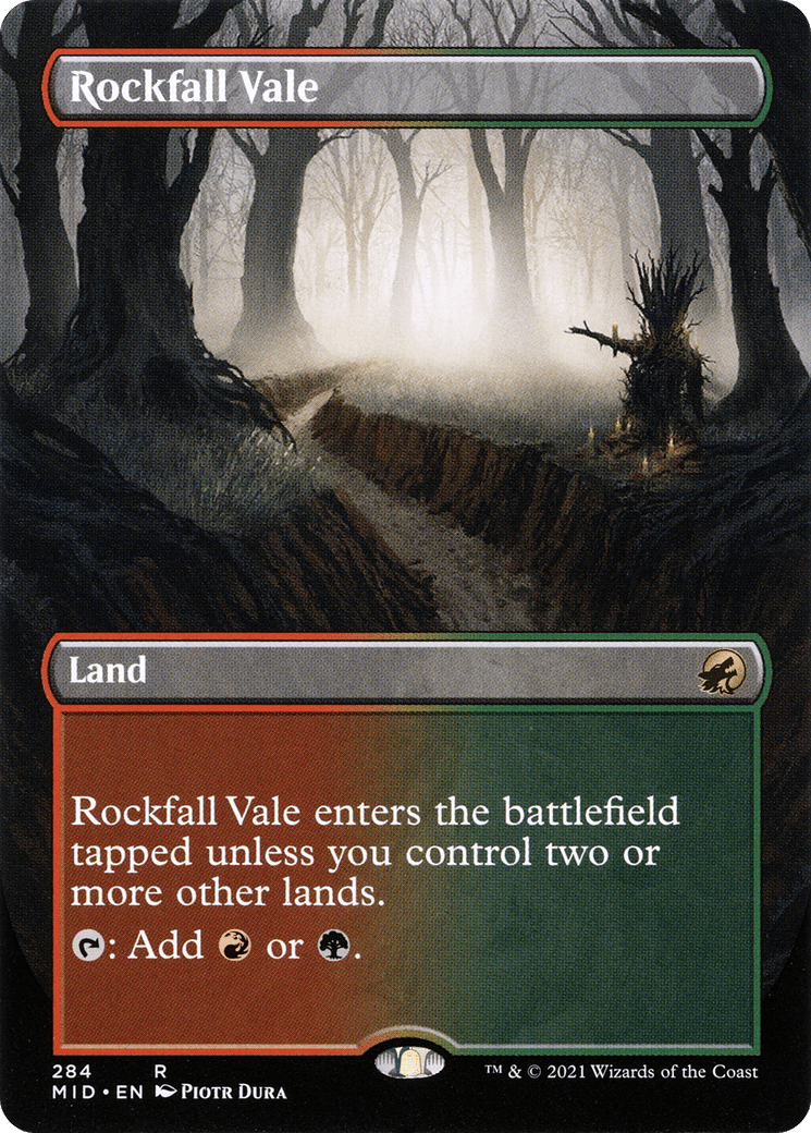 Rockfall Vale (Borderless Alternate Art) [Innistrad: Midnight Hunt] Foil