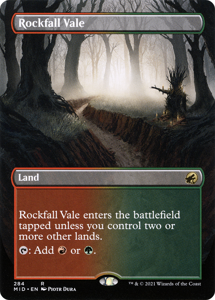 Rockfall Vale (Borderless Alternate Art) [Innistrad: Midnight Hunt] Foil