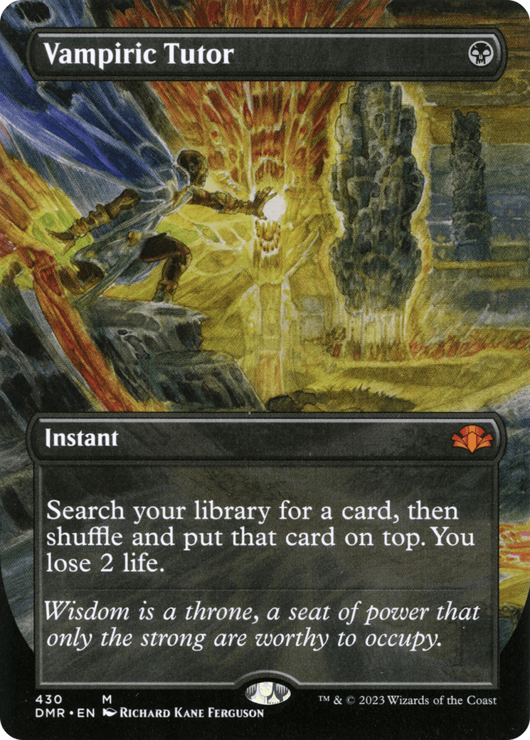 Vampiric Tutor (Borderless Alternate Art) [Dominaria Remastered] Foil