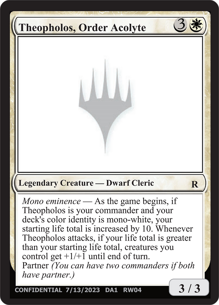 Theopholos, Order Acolyte (DA1-RW04E) - Unknown Event