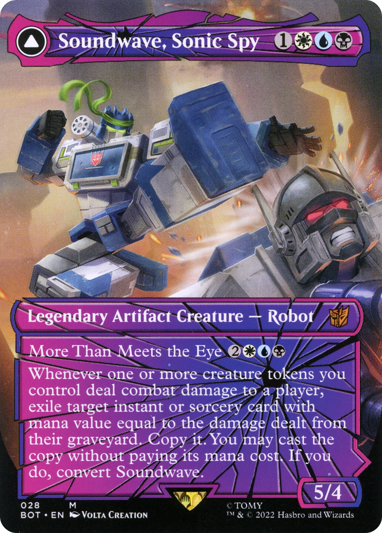 Soundwave, Sonic Spy // Soundwave, Superior Captain (Shattered Glass) [Transformers] Foil