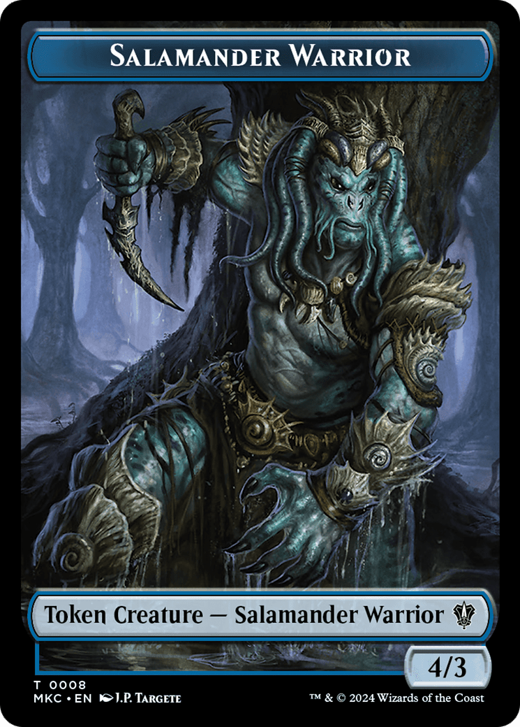 Salamander Warrior (TMKC-008) - Murders at Karlov Manor Commander Tokens
