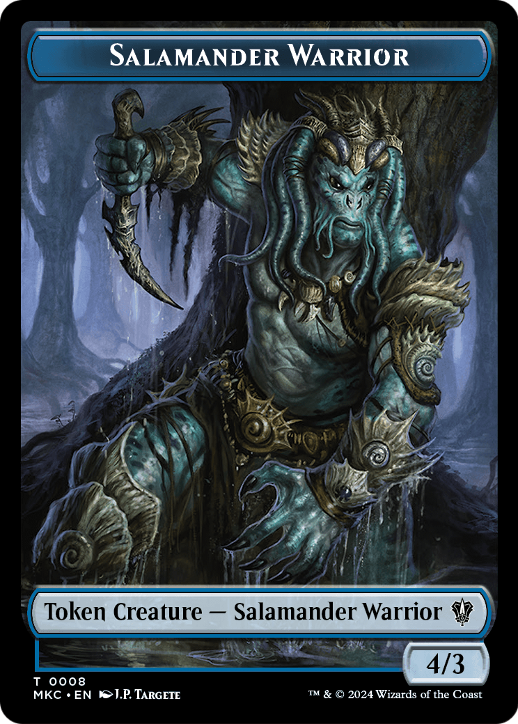 Salamander Warrior (TMKC-008) - Murders at Karlov Manor Commander Tokens Foil