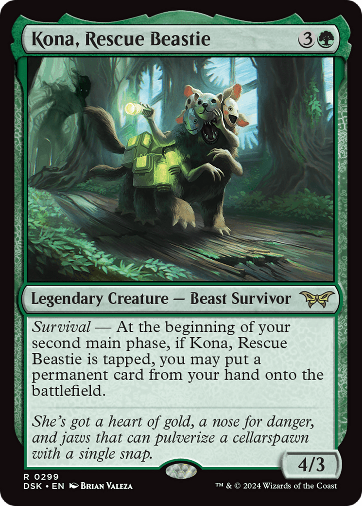 Kona, Rescue Beastie (0299) [Duskmourn: House of Horror] Foil