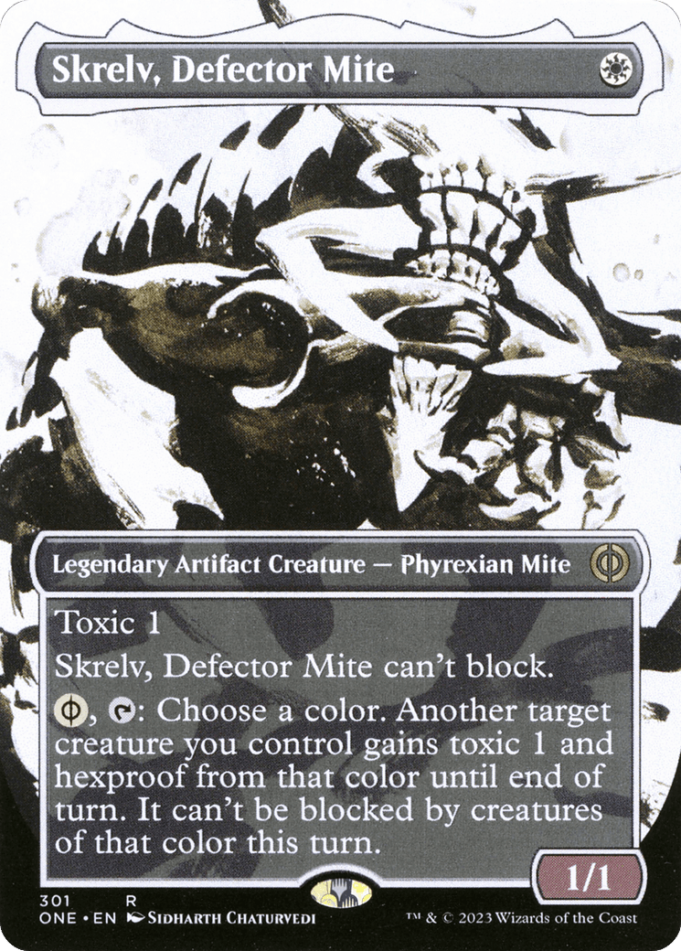 Skrelv, Defector Mite (Borderless Ichor) [Phyrexia: All Will Be One] Foil