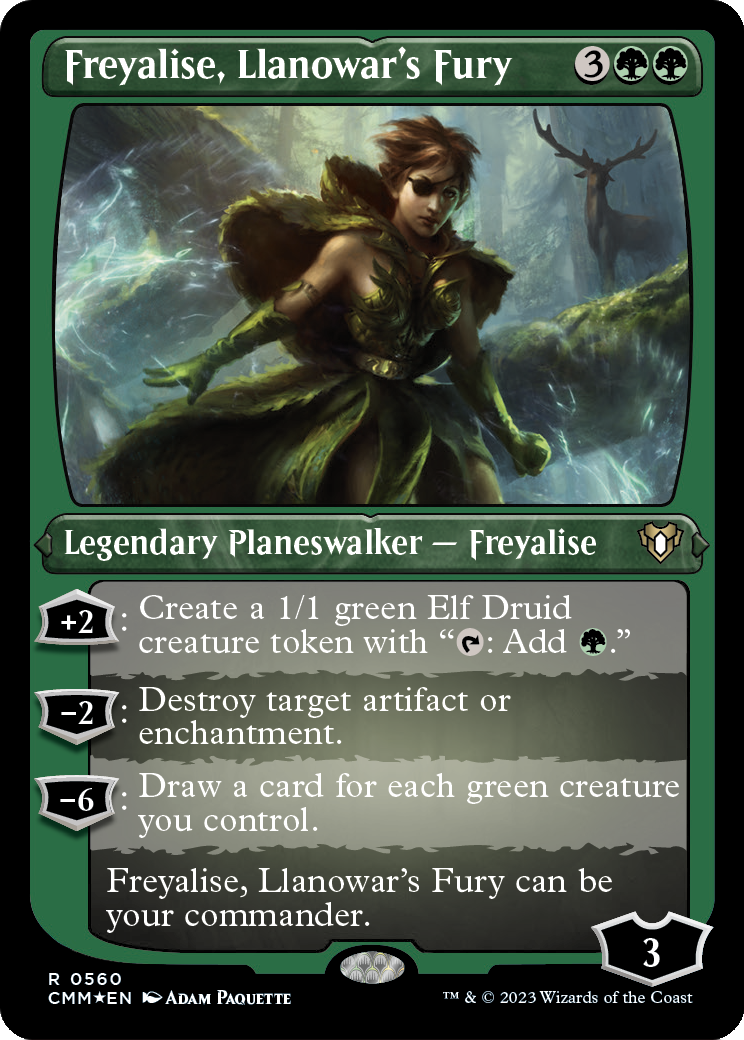 Freyalise, Llanowar's Fury (CMM-560) - Commander Masters Etched Foil