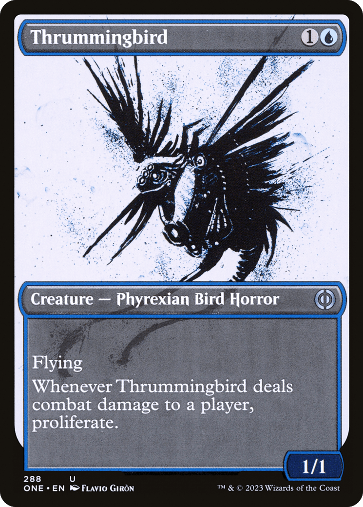 Thrummingbird (Showcase Ichor) [Phyrexia: All Will Be One] Foil