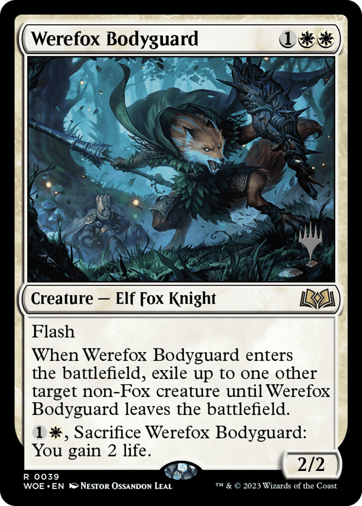 Werefox Bodyguard (Promo Pack) [Wilds of Eldraine Promos] Foil