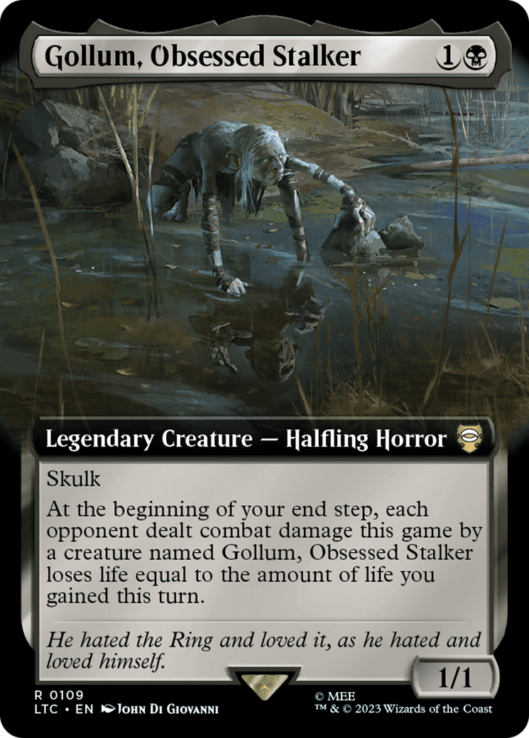 Gollum, Obsessed Stalker (Extended Art) [The Lord of the Rings: Tales of Middle-Earth Commander] Foil