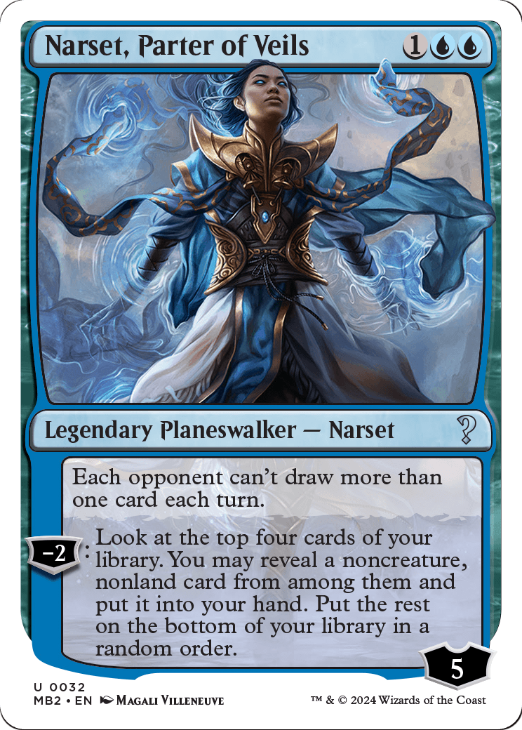 Narset, Parter of Veils (White Border) [Mystery Booster 2]