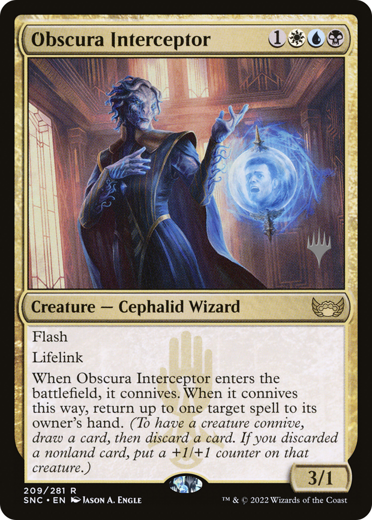 Obscura Interceptor (Promo Pack) [Streets of New Capenna Promos] Foil