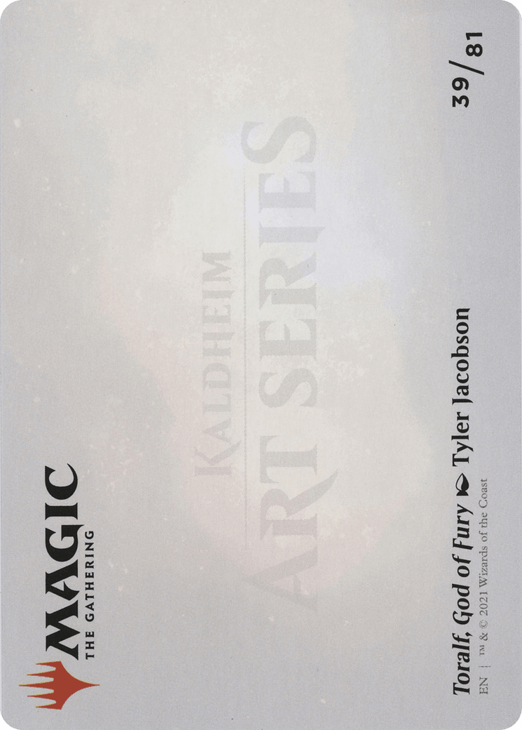 Toralf, God of Fury // Toralf, God of Fury (AKHM-039) - Kaldheim Art Series (Borderless) Foil