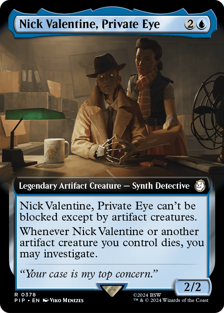 Nick Valentine, Private Eye (Extended Art) [Fallout] Foil