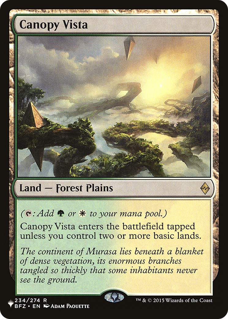 Canopy Vista |  (BFZ-234) [The List]
