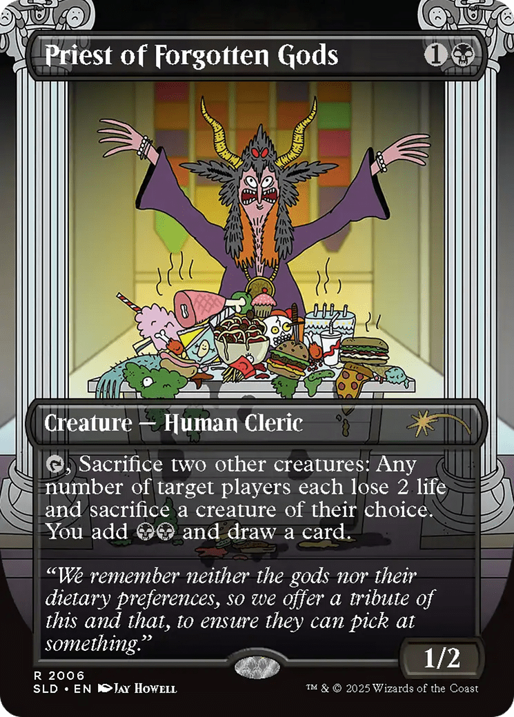 Priest of Forgotten Gods (2006) [Secret Lair Drop]  (Borderless) Foil