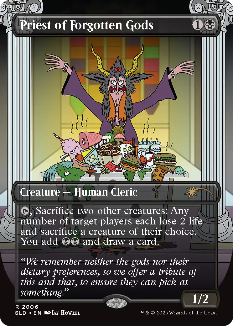Priest of Forgotten Gods (2006) [Secret Lair Drop]  (Borderless) Foil