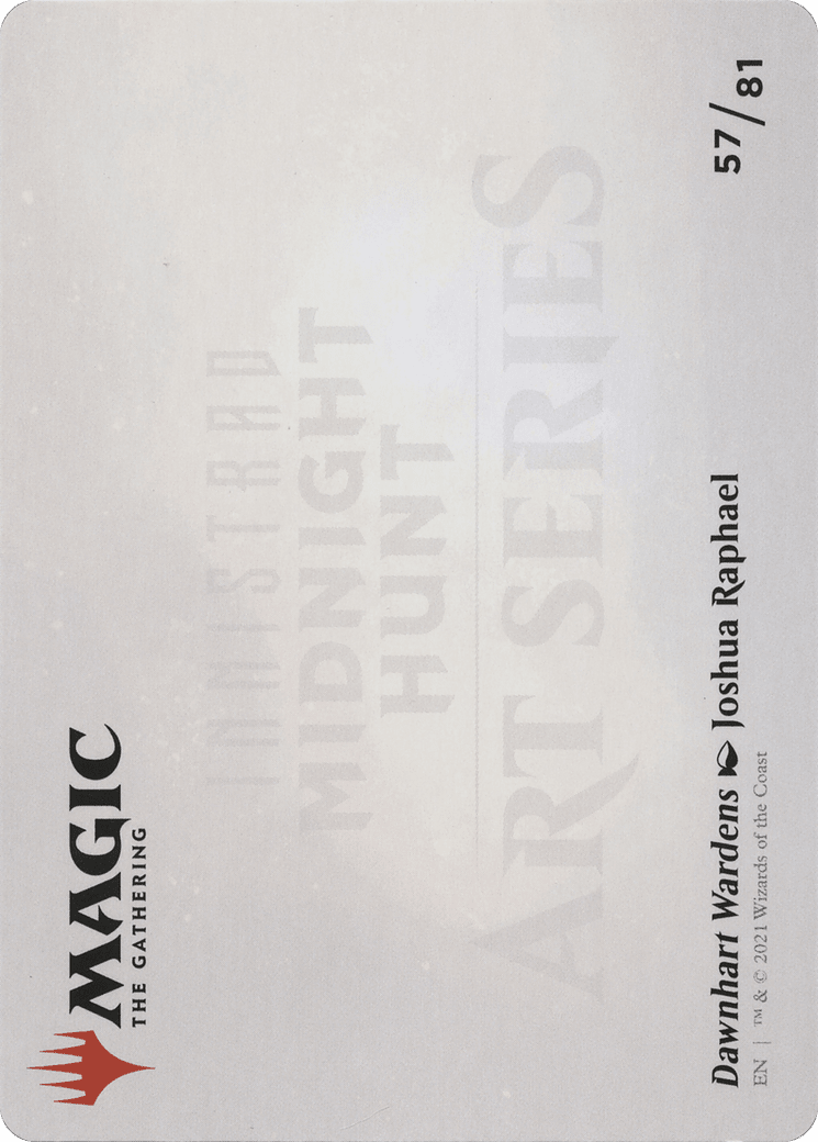 Dawnhart Wardens // Dawnhart Wardens (AMID-057) - Midnight Hunt Art Series (Borderless) Foil