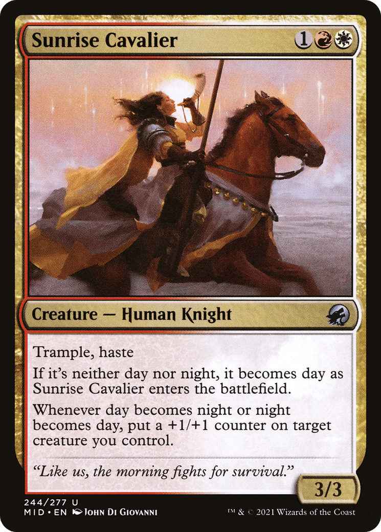 Sunrise Cavalier [Innistrad: Midnight Hunt] Foil