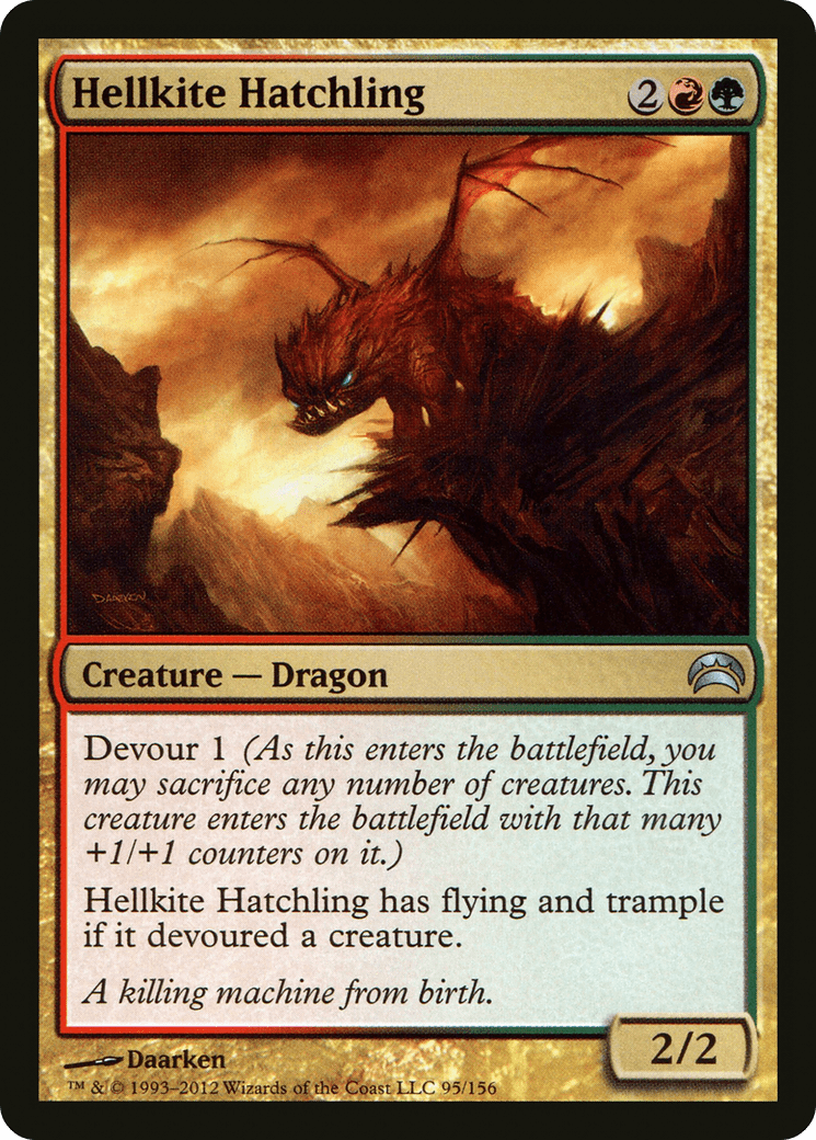 Hellkite Hatchling (095) [Planechase 2012]  Foil