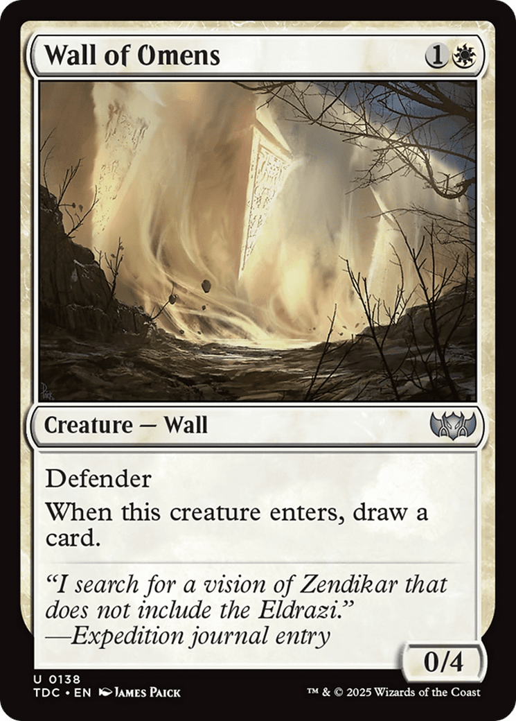 Wall of Omens (138) [Commander: Tarkir: Dragonstorm]