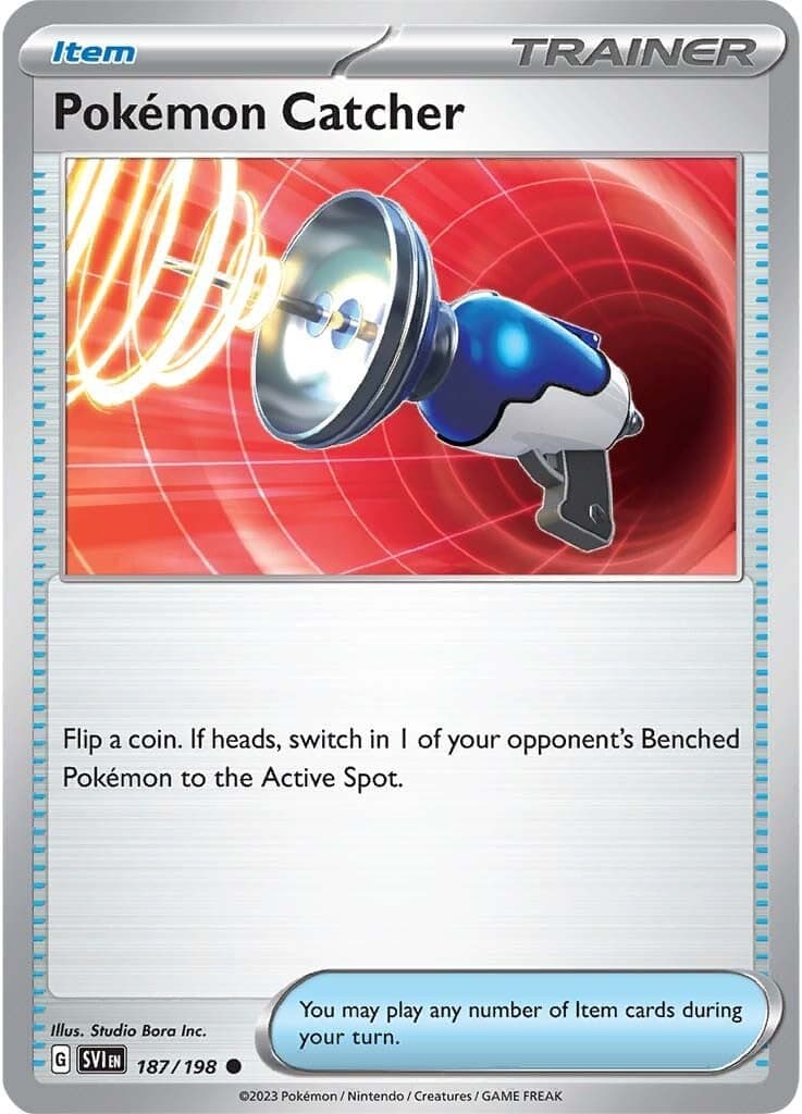 Pokemon Catcher 187- SV01 Scarlet & Violet Base Set Reverse Holofoil