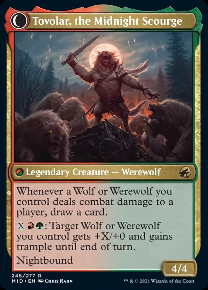 Tovolar, Dire Overlord // Tovolar, the Midnight Scourge [Innistrad: Midnight Hunt] Foil