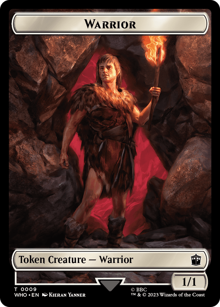Warrior // Food (0025) Double-Sided Token [Doctor Who Tokens] Foil