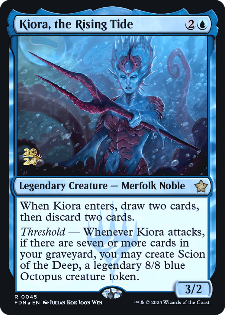 Kiora, the Rising Tide (-045) - Prerelease Cards Foil