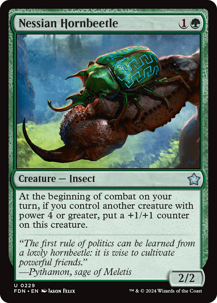 Nessian Hornbeetle (FDN-229) - Foundations Foil