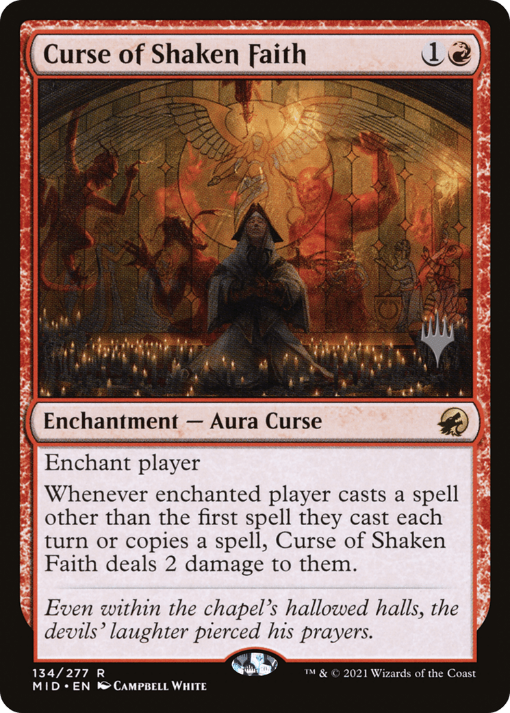 Curse of Shaken Faith (Promo Pack) [Innistrad: Midnight Hunt Promos] Foil