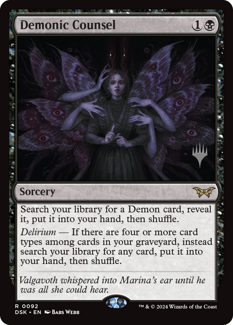Demonic Counsel [Duskmourn: House of Horror Promos]