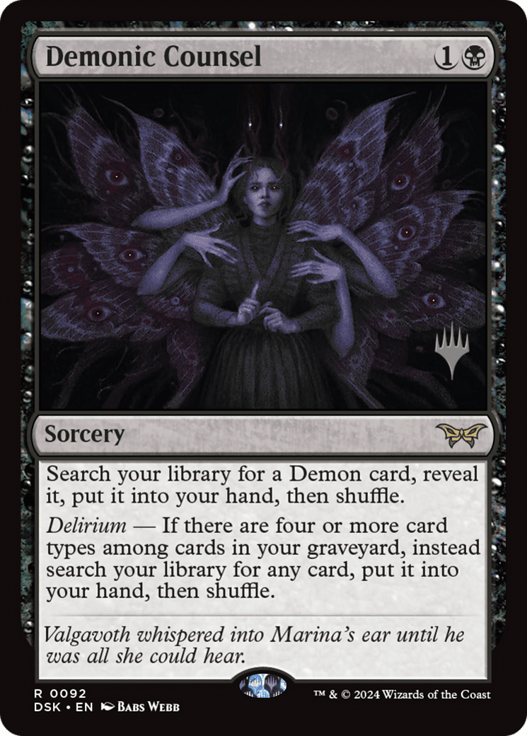Demonic Counsel [Duskmourn: House of Horror Promos]