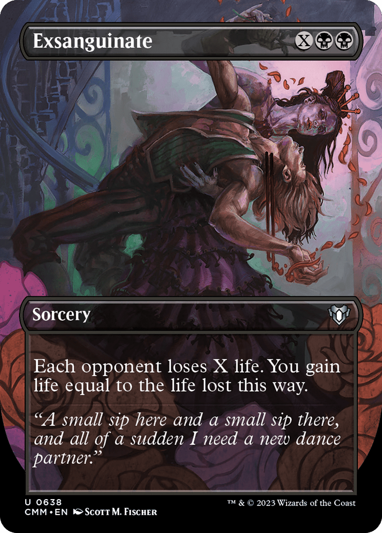 Exsanguinate (Borderless Alternate Art) [Commander Masters] Foil