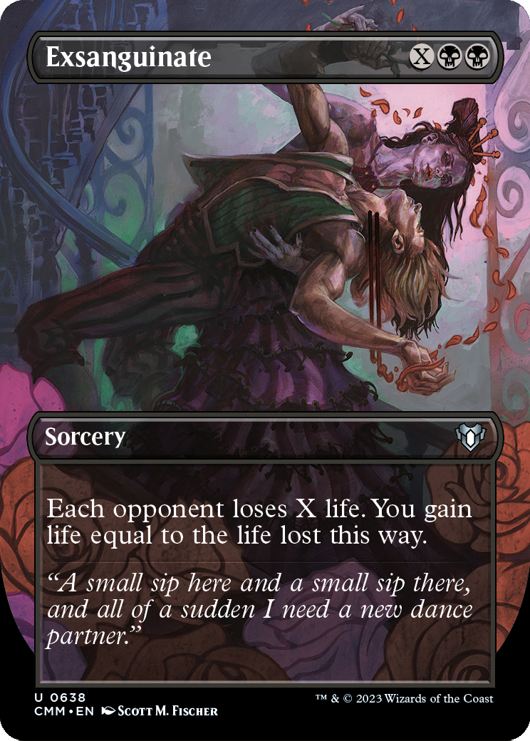 Exsanguinate (Borderless Alternate Art) [Commander Masters] Foil