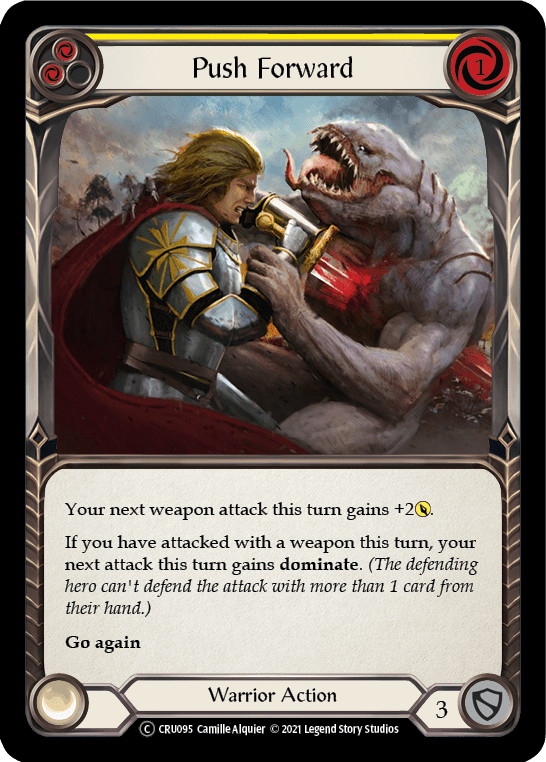 Push Forward (Yellow) [U-CRU095] (Crucible of War Unlimited)  Unlimited Rainbow Foil