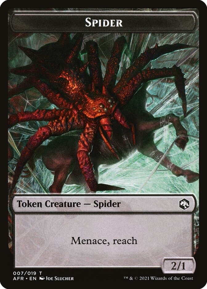 Spider // Zariel, Archduke of Avernus Emblem Double-Sided Token [Dungeons & Dragons: Adventures in the Forgotten Realms Tokens] Foil
