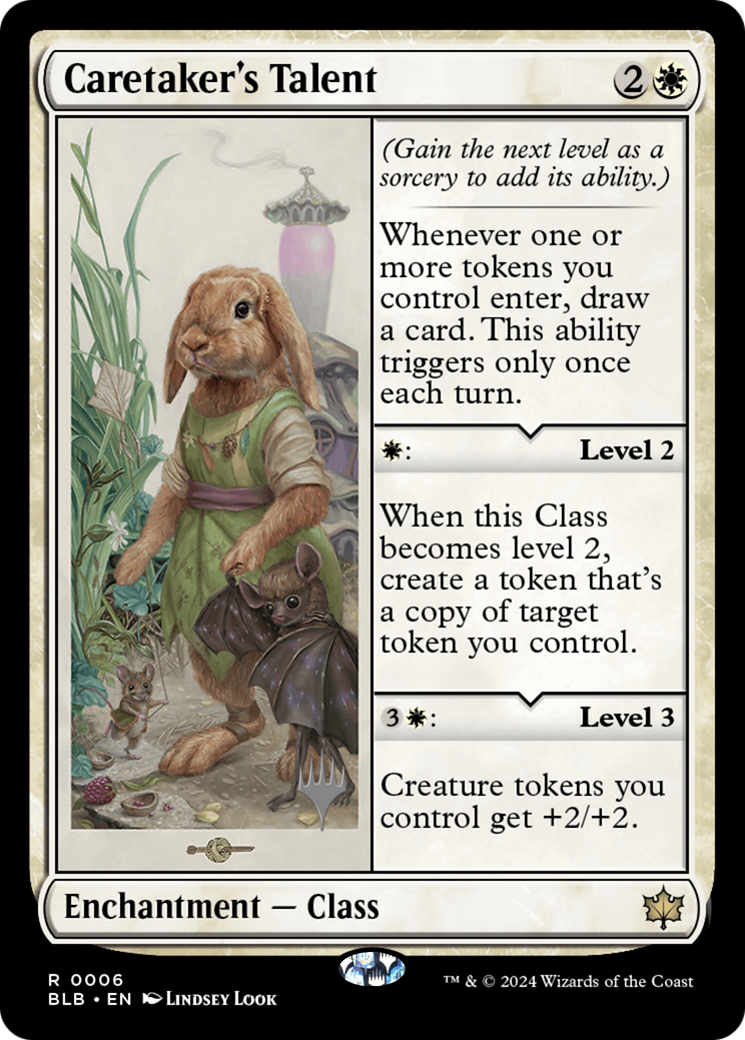Caretaker's Talent (Promo Pack) [Bloomburrow Promos] Foil