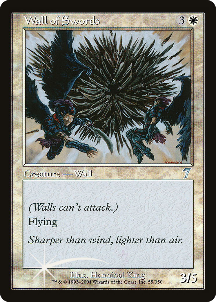 Wall of Swords (7ED-55★) - Seventh Edition Foil