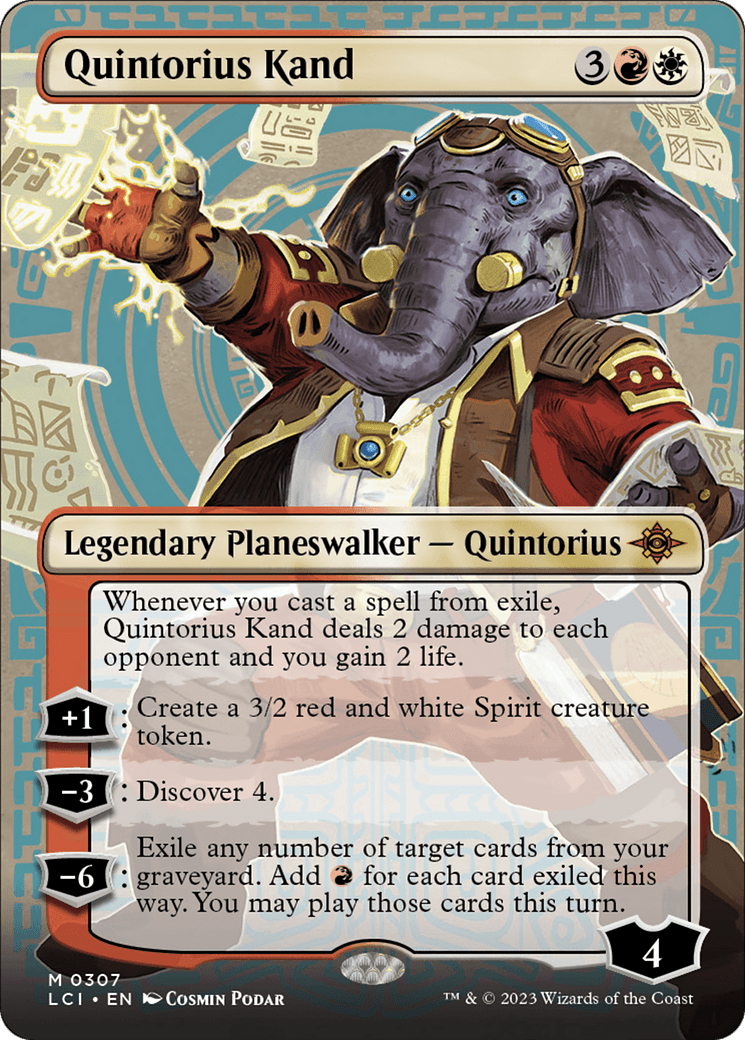 Quintorius Kand (0307) (Borderless) [The Lost Caverns of Ixalan] Foil