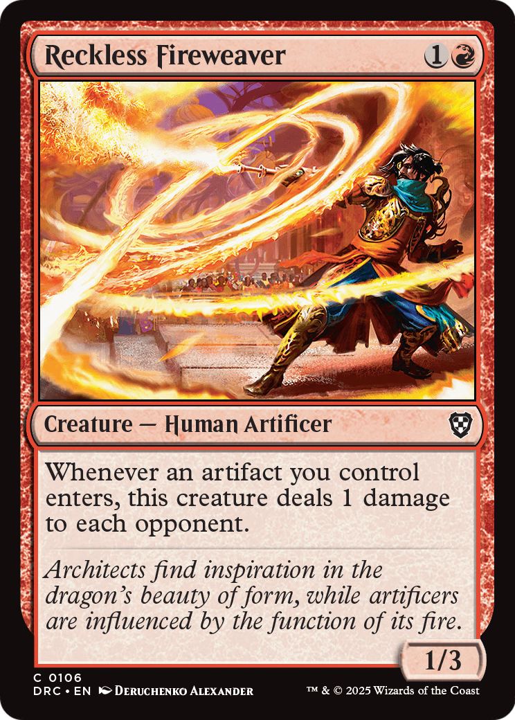 Reckless Fireweaver (-106) [Commander: Aetherdrift]