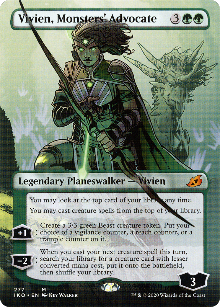 Vivien, Monsters' Advocate (Borderless) [Ikoria: Lair of Behemoths] Foil