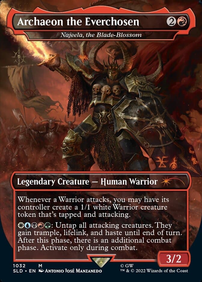 Archaeon the Everchosen - Najeela, the Blade-Blossom (Borderless) [Secret Lair Drop Series] Foil