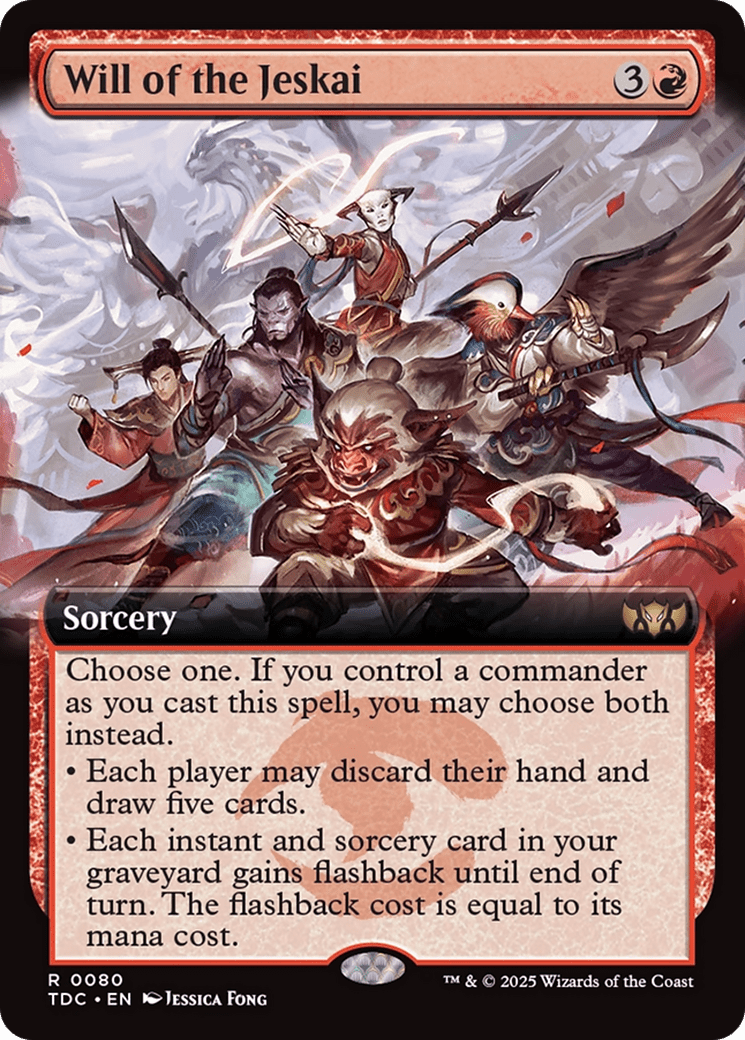 Will of the Jeskai (Extended Art) (080) [Commander: Tarkir: Dragonstorm]