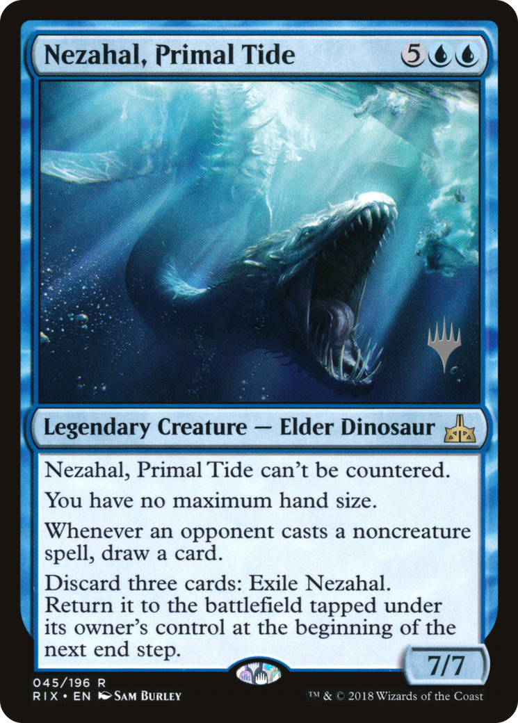 Nezahal, Primal Tide (Promo Pack) [Rivals of Ixalan Promos] Foil