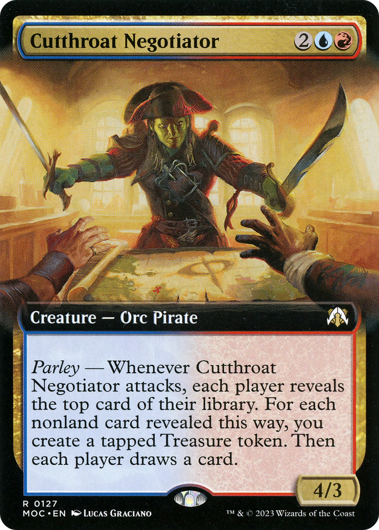 Cutthroat Negotiator (Extended Art) [March of the Machine Commander] Foil