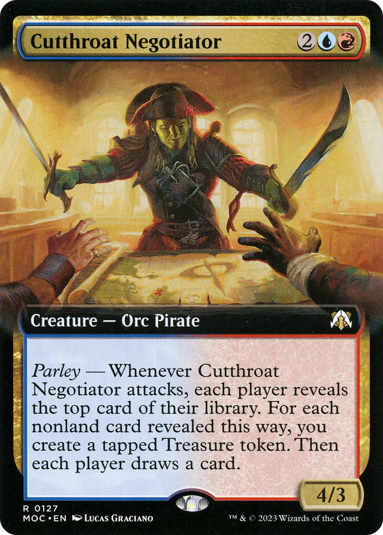 Cutthroat Negotiator (Extended Art) [March of the Machine Commander] Foil