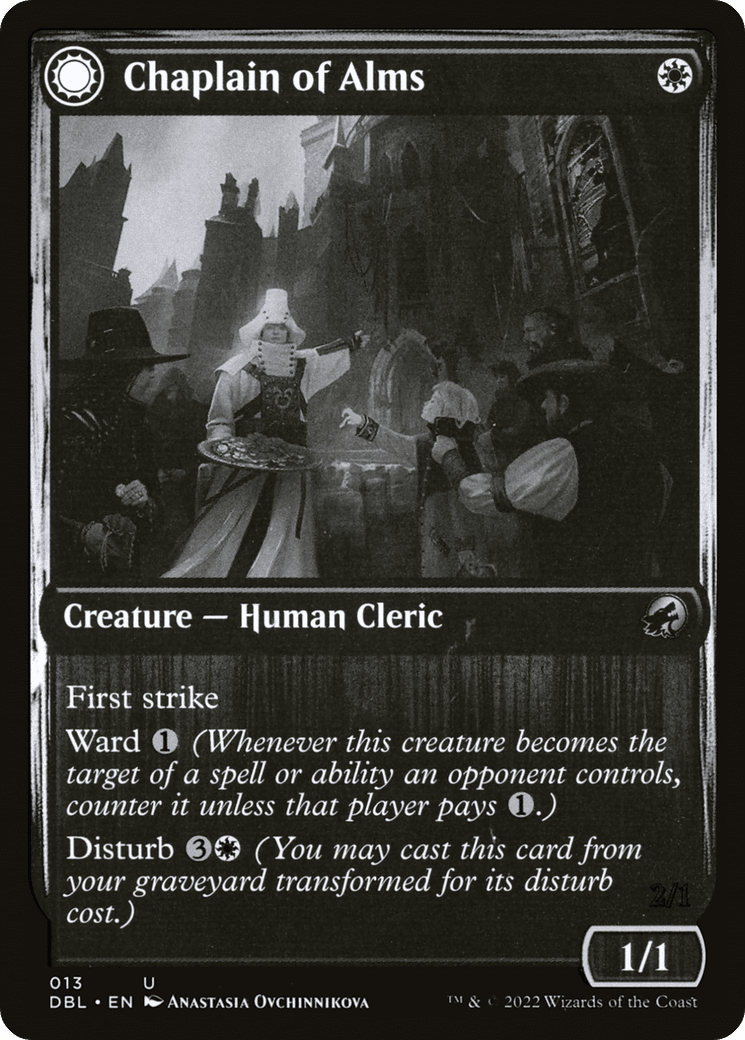 Chaplain of Alms // Chapel Shieldgeist [Innistrad: Double Feature] Foil