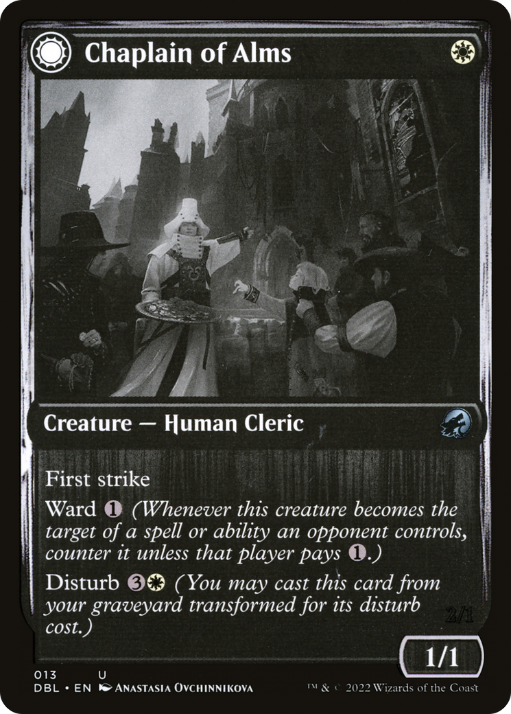 Chaplain of Alms // Chapel Shieldgeist [Innistrad: Double Feature] Foil
