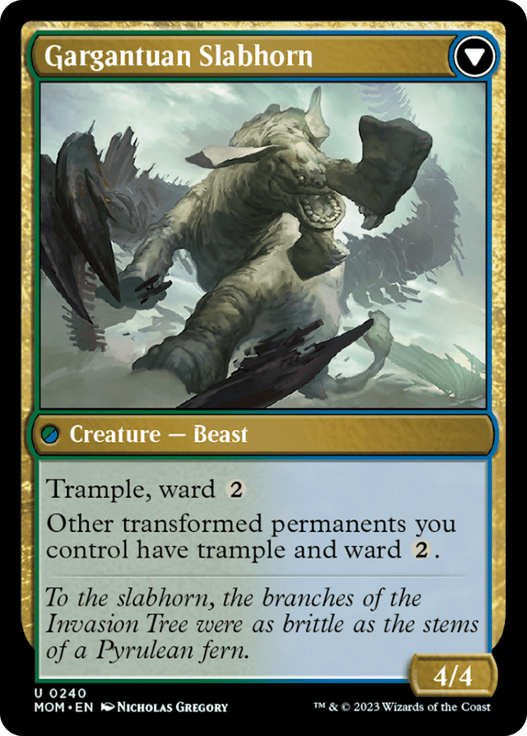 Invasion of Pyrulea // Gargantuan Slabhorn [March of the Machine] Foil